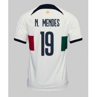 Portugalsko Nuno Mendes #19 Vonkajší futbalový dres MS 2022 Krátky Rukáv